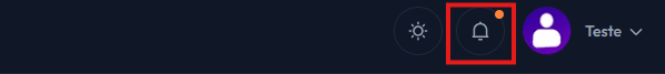 Aba de Notificações com status da indicação na plataforma